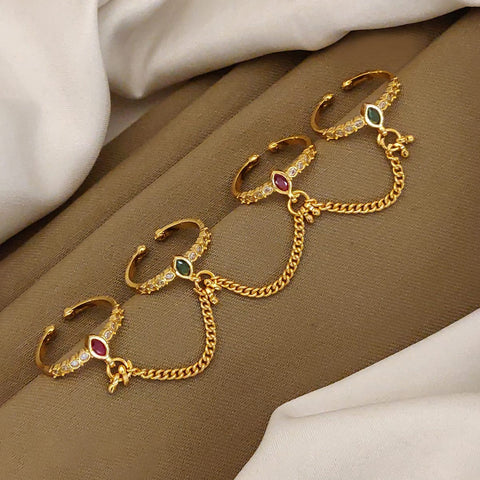 loywisfashion Stylish Four Joint Finger Ring