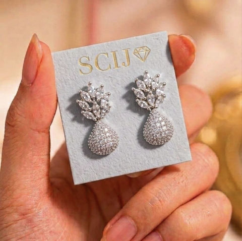 loywisfashion Royal AD Diamond Earrings