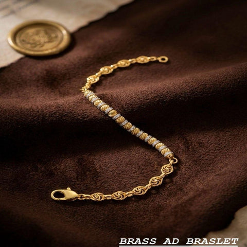Loywisfashionjewellery Royal Brass AD Charm Bracelet