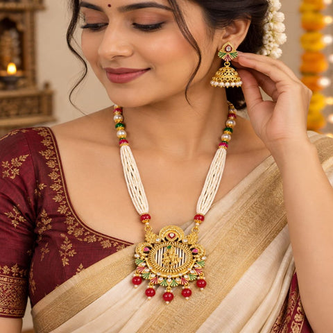 loywisfashion Traditional Rajwadi Long Haar Set