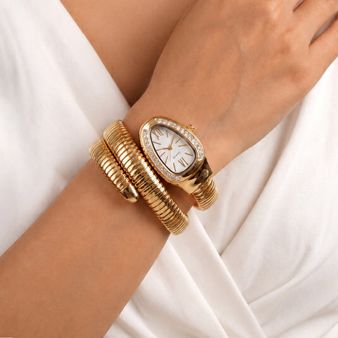 loywisfashion Luxury Snake Diamond Watch