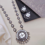 loywisfashion Designer Long Oxidised Jewellery Set
