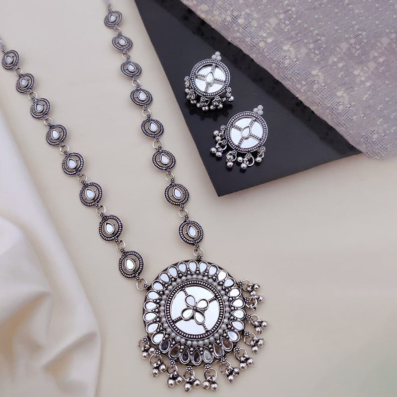 loywisfashion Designer Long Oxidised Jewellery Set