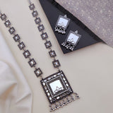 loywisfashion Designer Long Oxidised Jewellery Set