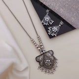 loywisfashion Designer Oxidised Silver Long Necklace Collection