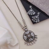 loywisfashion Designer Oxidised Silver Long Necklace Collection