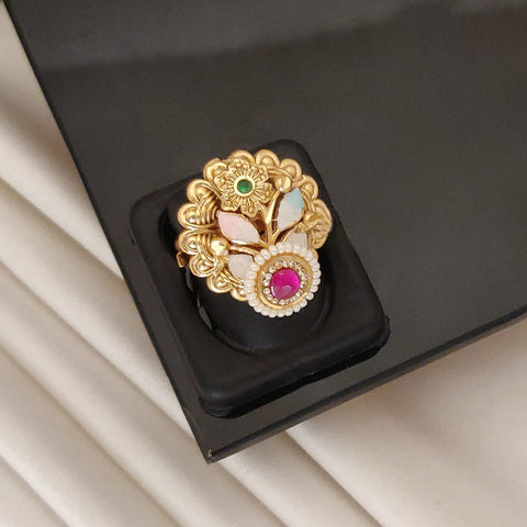 loywisfashion Beautiful Kundan Stone Ring