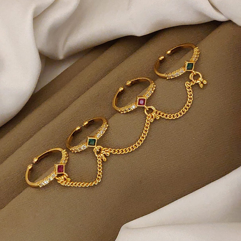 loywisfashion Premium Four Finger Joint Ring