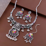 loywisfashion Antique Oxidised Silver Choker Set