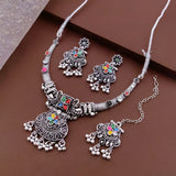 loywisfashion Antique Oxidised Silver Choker Set