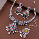 loywisfashion Antique Oxidised Silver Choker Set