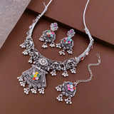 loywisfashion Antique Oxidised Silver Choker Set