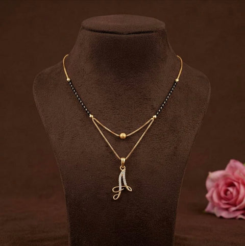 loywisfashion Trendy Alphabet Pendant Mangalsutra