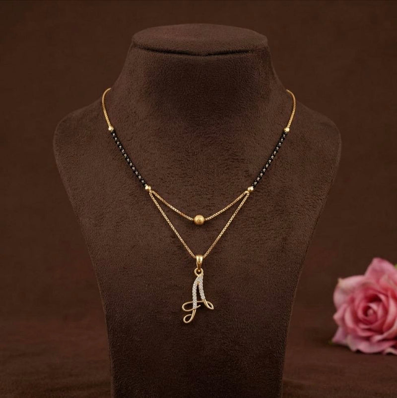 loywisfashion Trendy Alphabet Pendant Mangalsutra