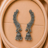 loywisfashion Traditional Oxidised Silver Earrings