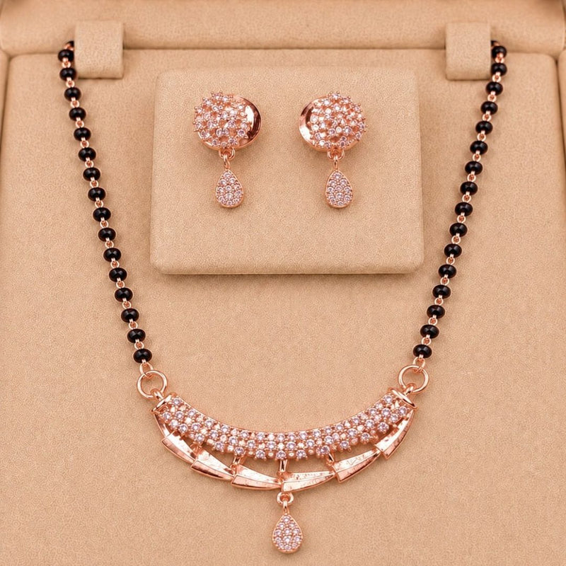 loywisfashion Trendy Rose Gold Mangalsutra