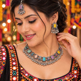 loywisfashion Beautiful Oxidised Jewellery Set