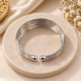 loywisfashion Classic Silver Kada Bracelet