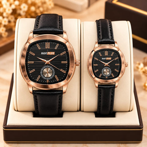 loywisfashion Elegant Couple Watch Combo