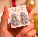 loywisfashion Sparkling Diamond Earrings