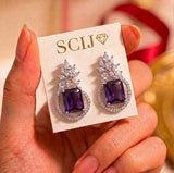 loywisfashion Sparkling Diamond Earrings