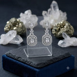 loywisfashion Stylish Green Stone Diamond Earrings