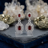 loywisfashion Stylish Green Stone Diamond Earrings