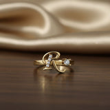 loywisfashion Custom Name Alphabet Ring