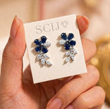 loywisfashion Designer Floral Diamond Earrings