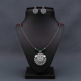 loywisfashion Premium Oxidised Silver Necklace Set