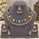 loywisfashion Beautiful Oxidised Jewellery Set