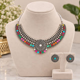 loywisfashio Beautiful Oxidised Jewellery Set