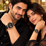 loywisfashion Elegant Couple Watch Combo