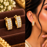 loywisfashion Elegant Diamond Bali Earrings