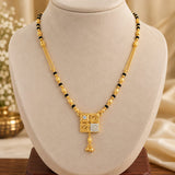loywisfashion Stylish Square Pendant Short Mangalsutra