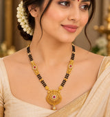 loywisfashion Elegant Round Shape Gold Look Mangalsutra