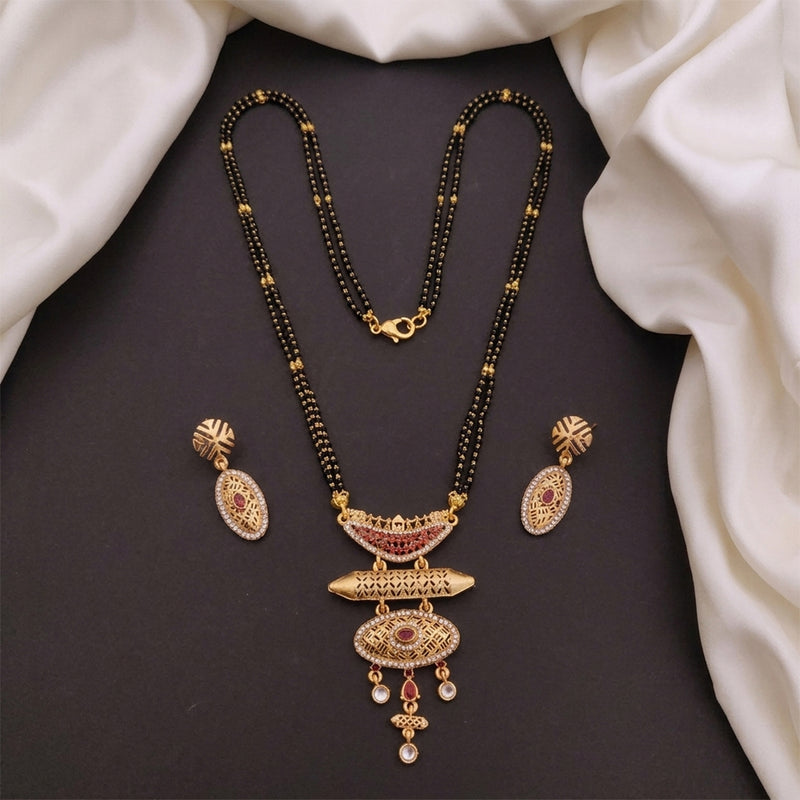 loywisfashion Designer Long Mangalsutra with Stylish Pendant