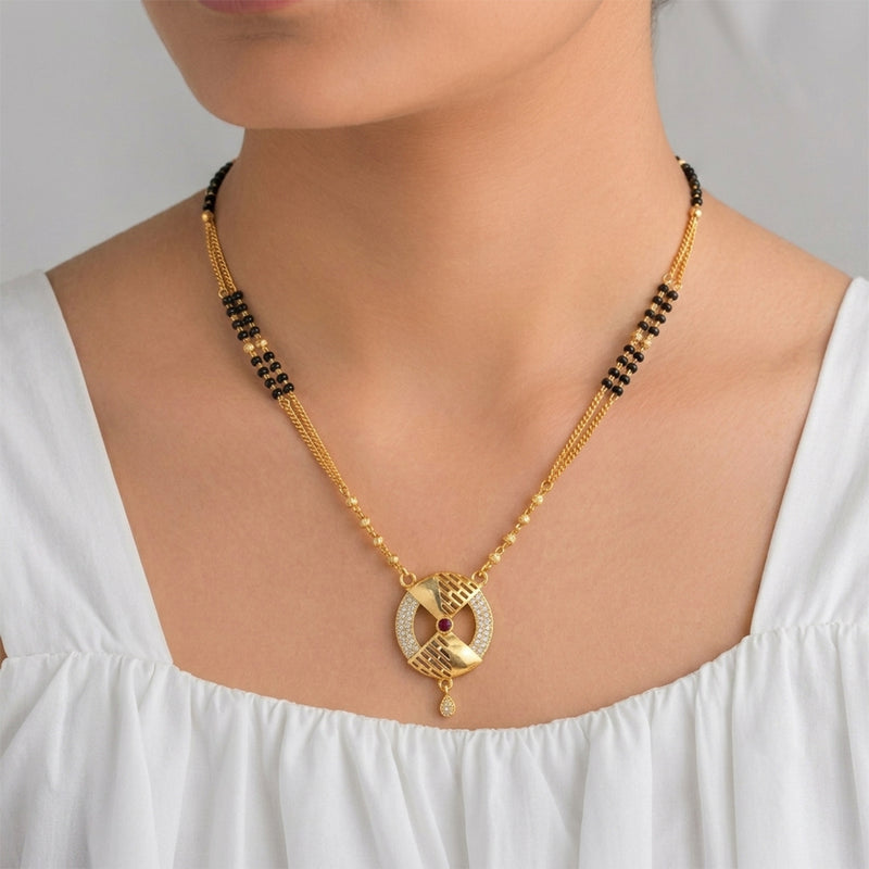 loywisfashion Premium Round Pendant Mangalsutra Chain