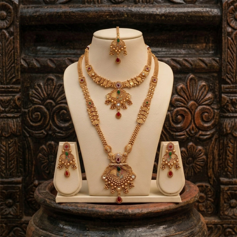 loywisfashion Traditional Rajwadi Long Jewellery Set