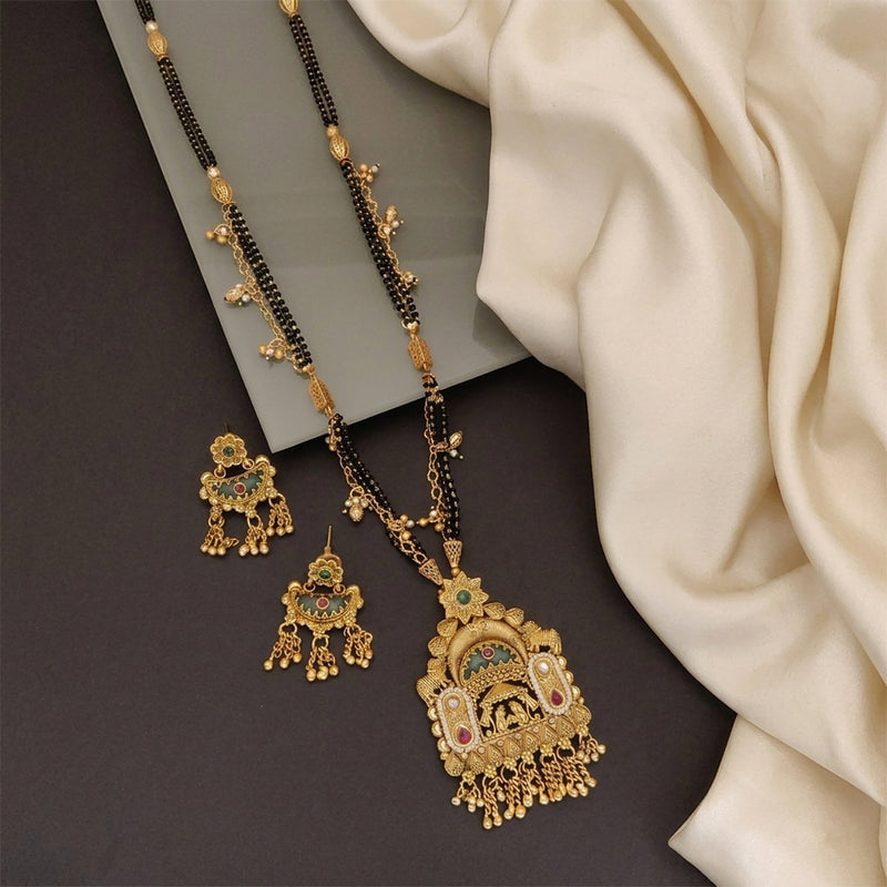 loywisfashion Designer Ghughri Long Mangalsutra