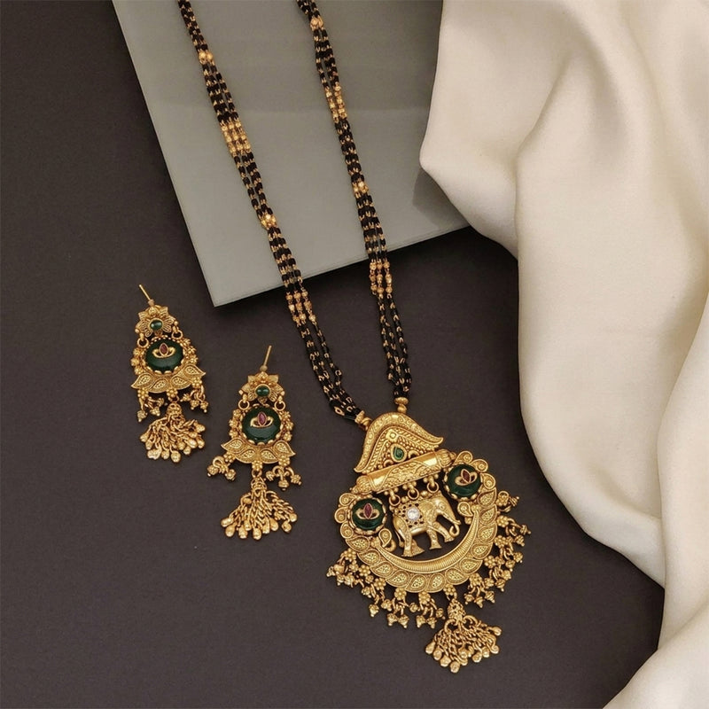 loywisfashion Royal Designer Mangalsutra & Earrings Set