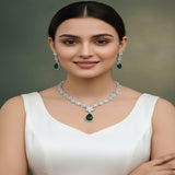 Loywisfashionjewellery Elegant American Diamond Necklace Set for Women