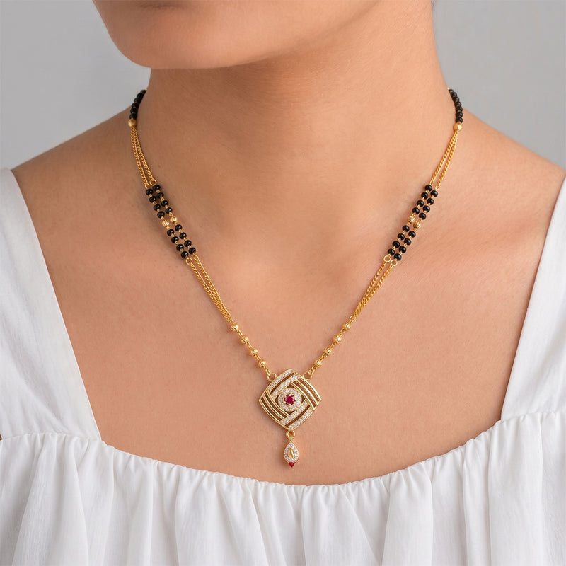 loywisfashion Stylish Square Design Mangalsutra