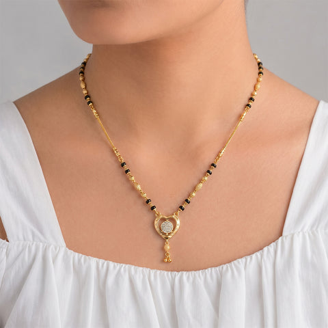 loywisfashion Beautiful Heart Pendant Mangalsutra