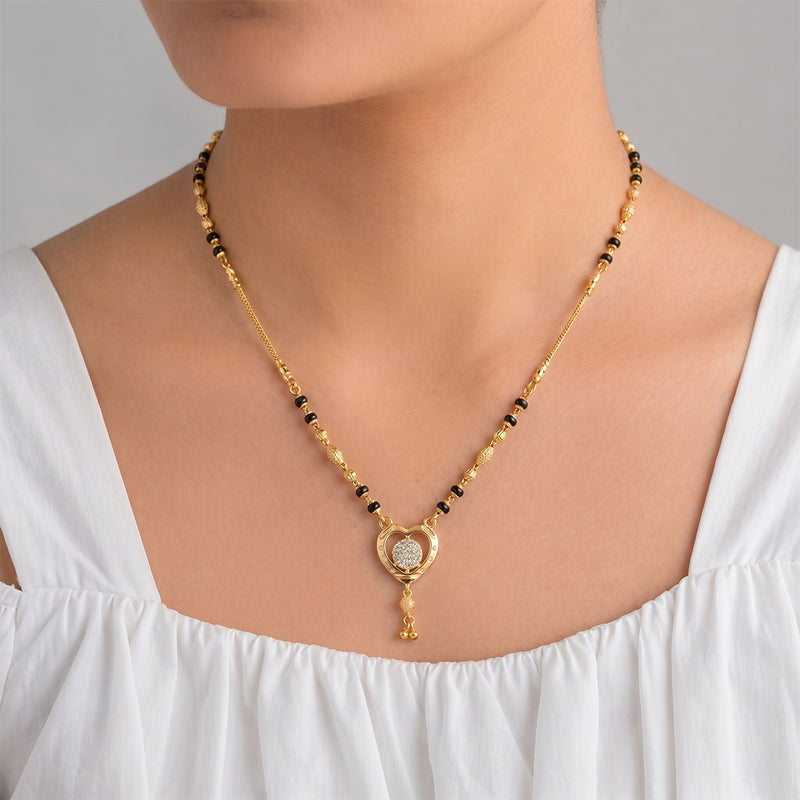 loywisfashion Beautiful Heart Pendant Mangalsutra