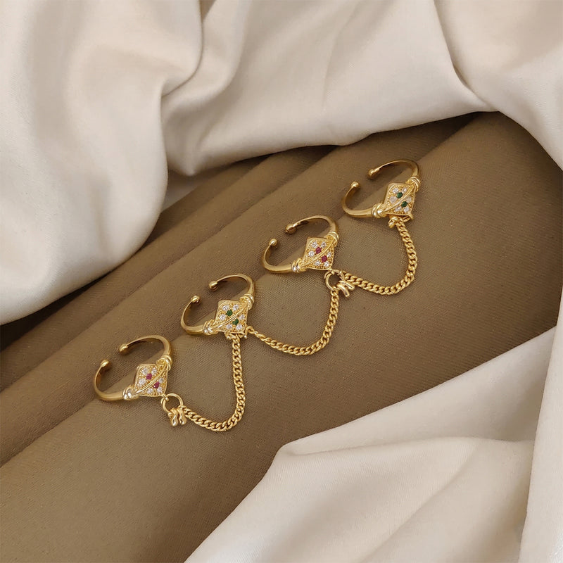 loywisfashion Trendy Gold Look Finger Ring