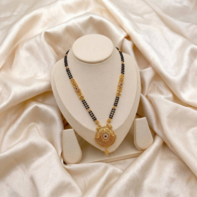 loywisfashion Elegant Round Shape Gold Look Mangalsutra