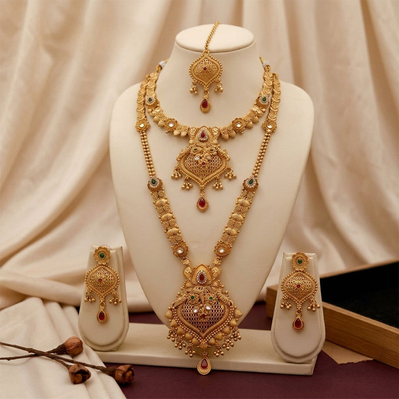 loywisfashion Classy Long Necklace & Earrings Combo