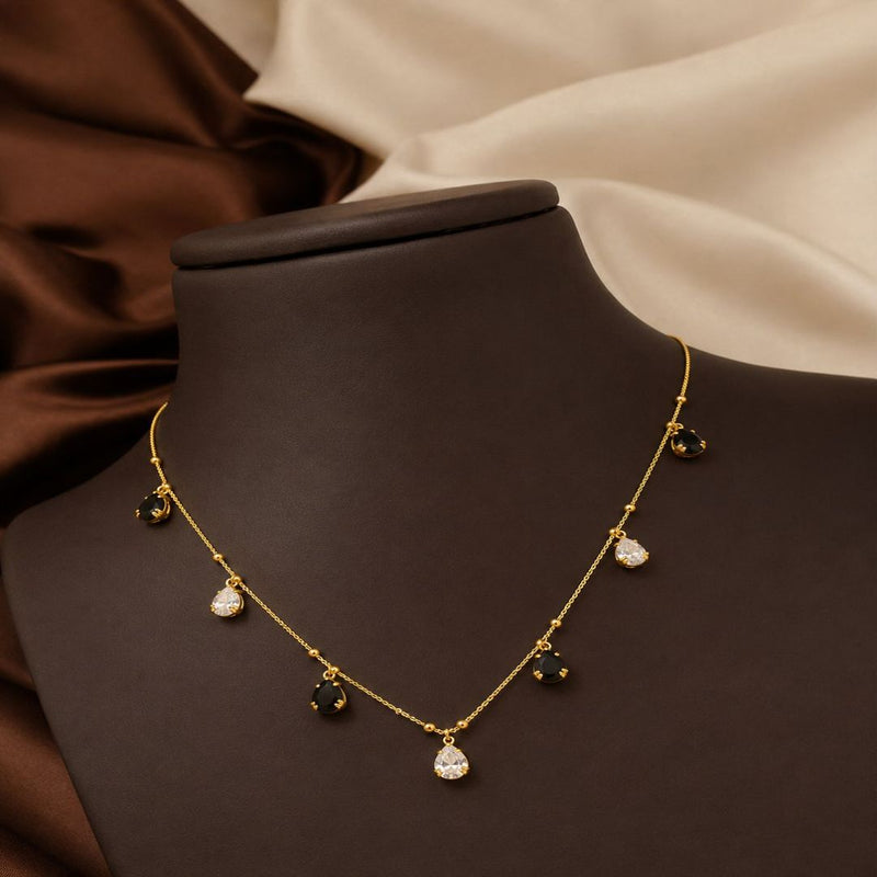 loywisfashion Designer Black & White Tanmaniya Necklace